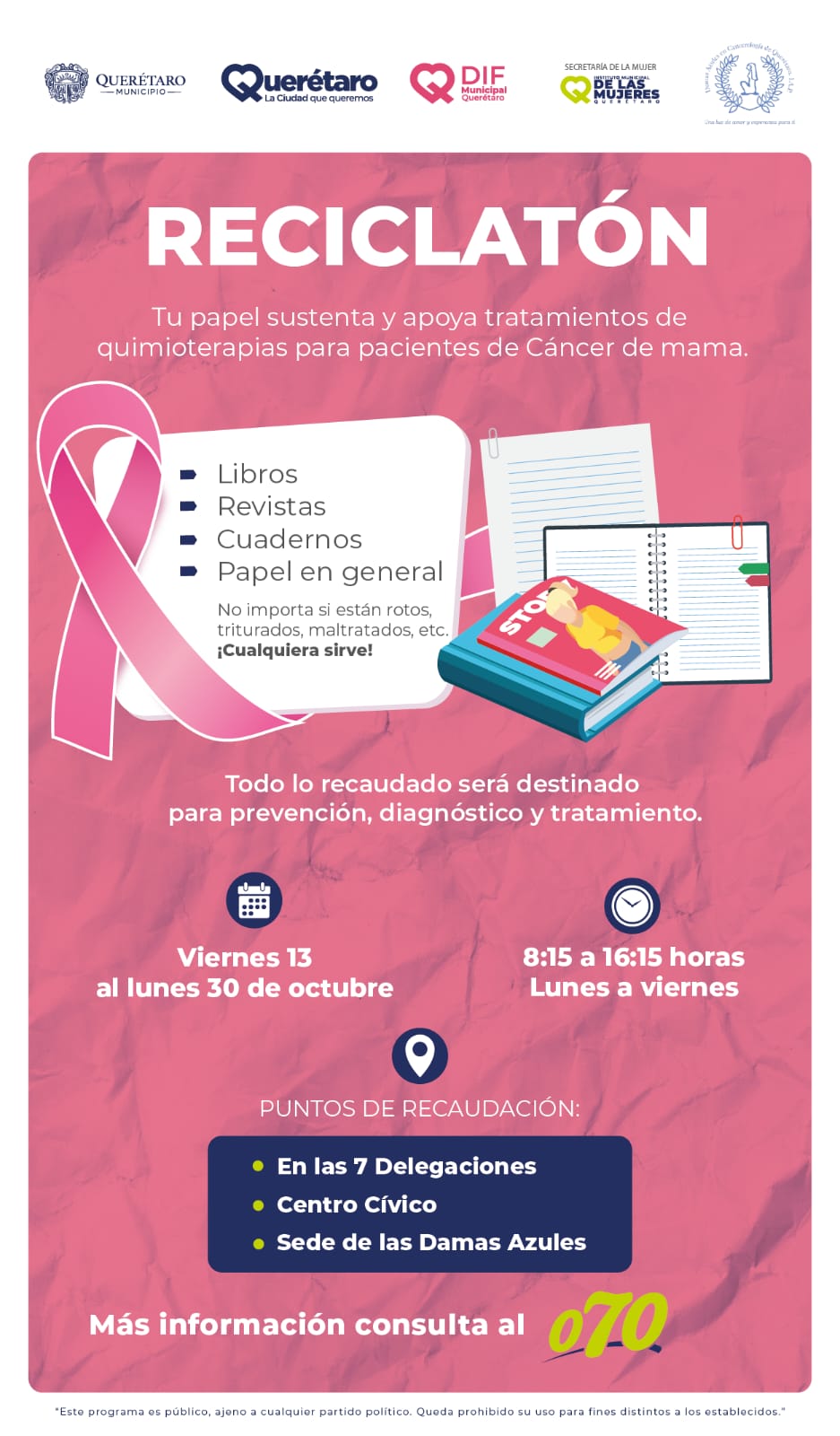 Imagen de Alianza entre el DIF Municipal de Querétaro y Damas Azules en Cancerología para detección oportuna del cáncer de mama 4