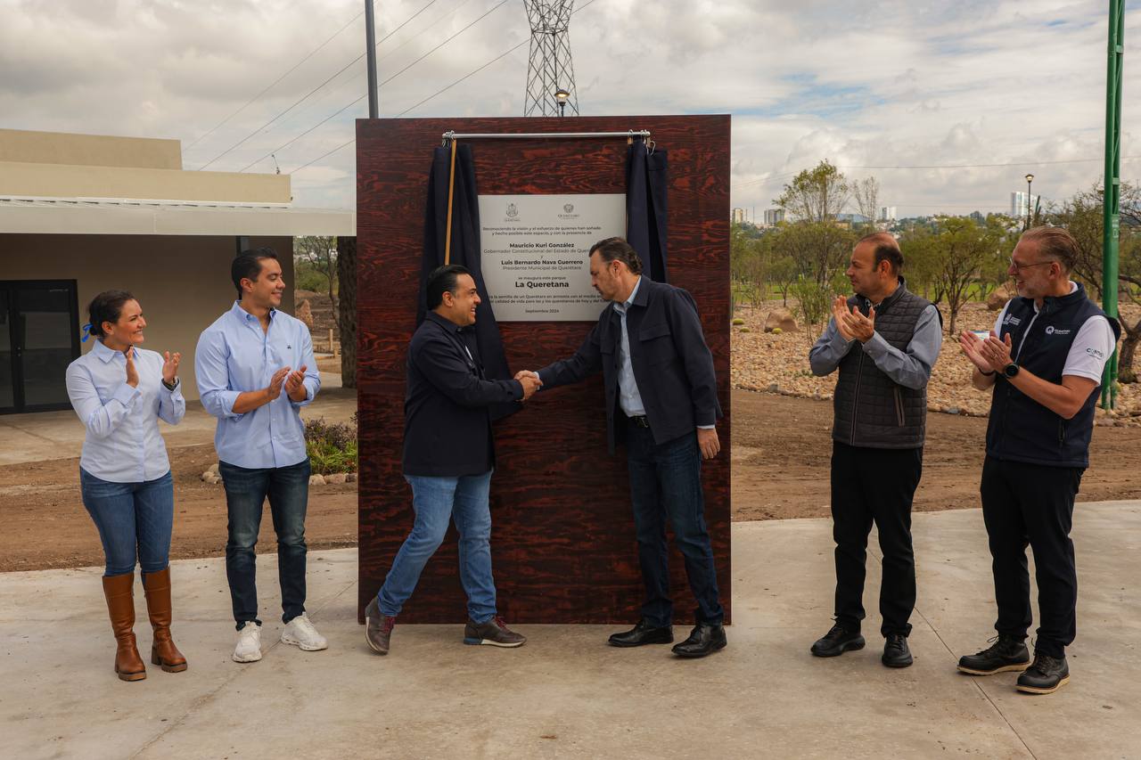 Imagen de Luis Nava, Mauricio Kuri y Felifer Macías, realizan visita de apertura del parque La Queretana 3