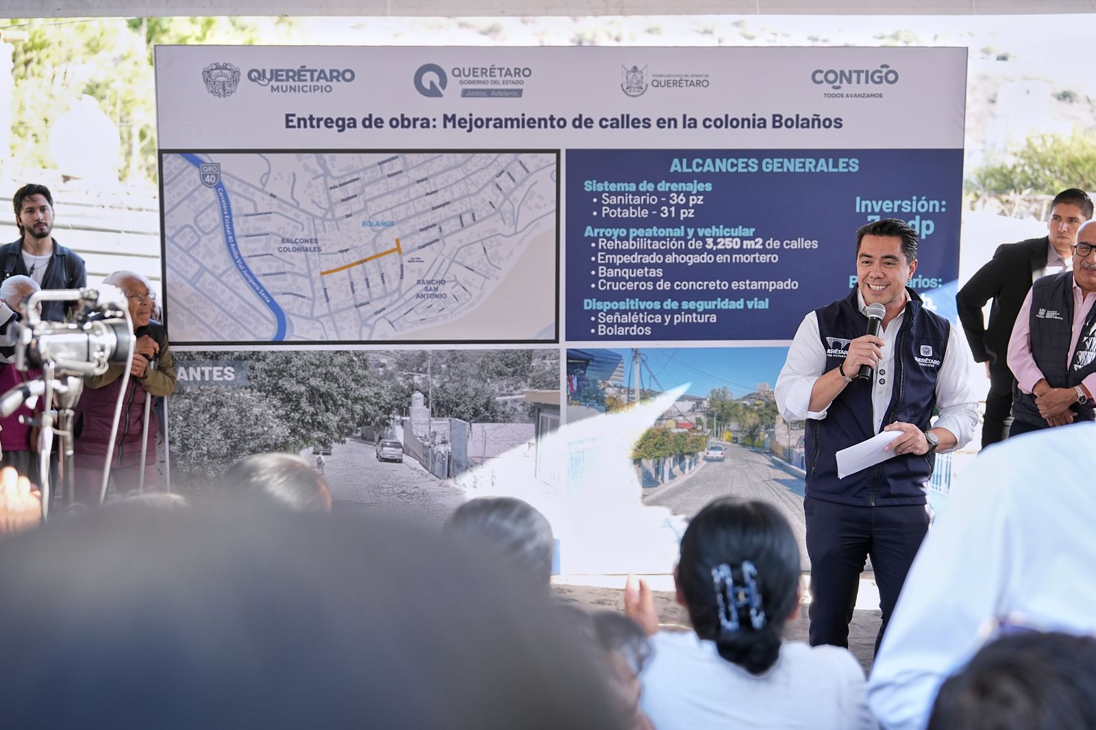 Imagen de Acompaña Felifer Macías al Gobernador en la entrega de mejoramiento de calles en la colonia Bolaños 2