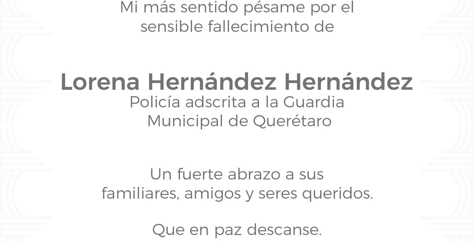 Imagen de El Municipio de Querétaro lamenta el fallecimiento de una oficial de la SSPMQ durante labores de vigilancia 3