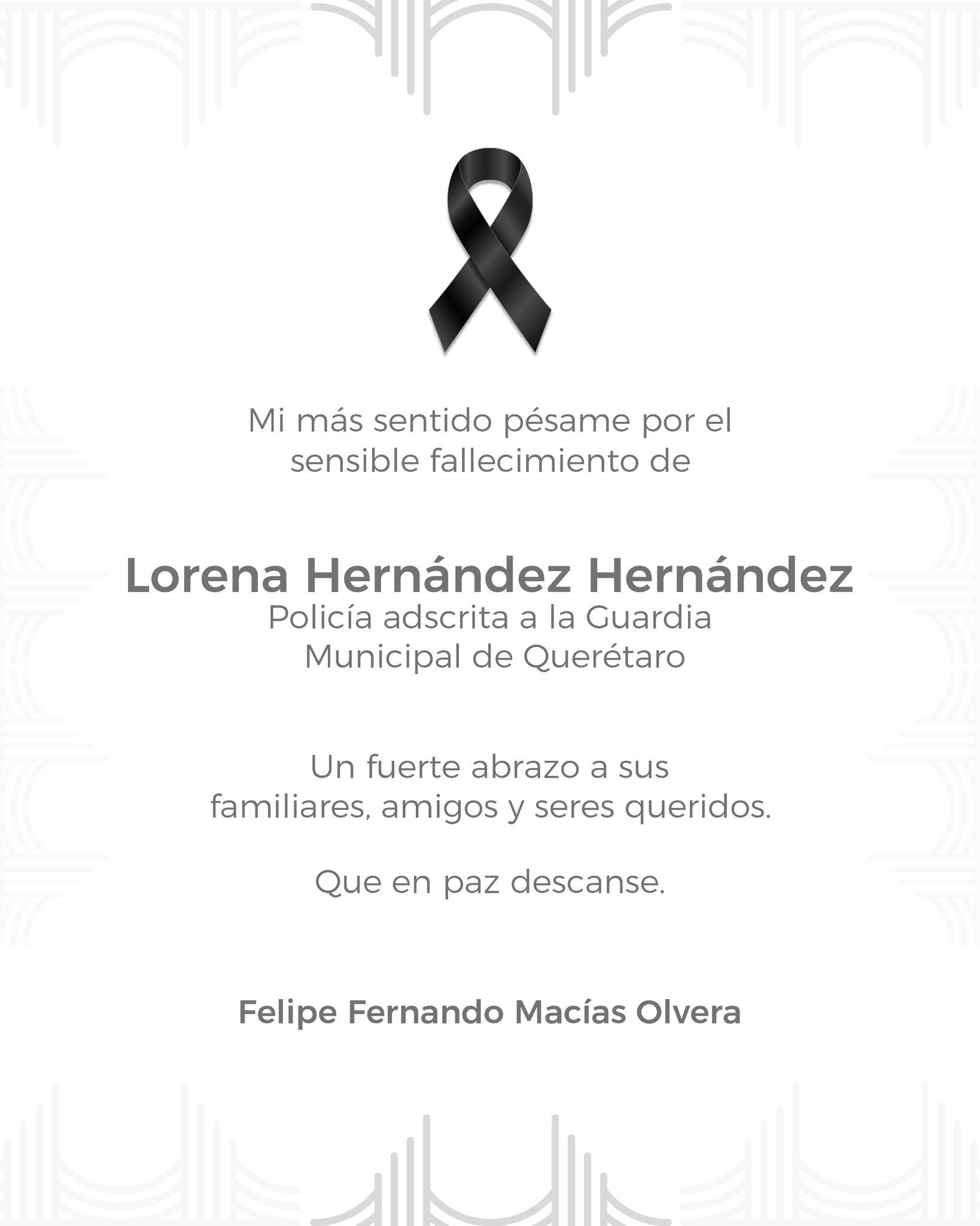 Imagen de El Municipio de Querétaro lamenta el fallecimiento de una oficial de la SSPMQ durante labores de vigilancia 1