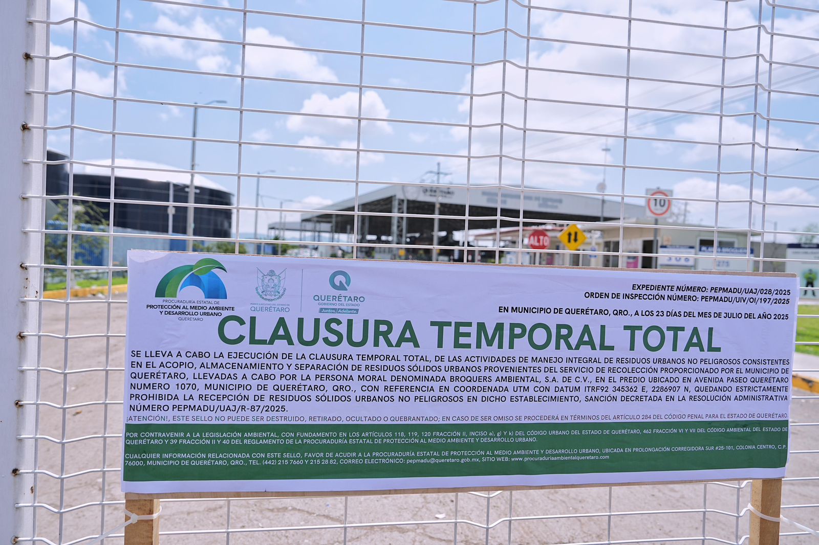 Imagen de Clausuran planta de residuos por incumplimientos; Felifer Macías reafirma el orden en las concesiones 5