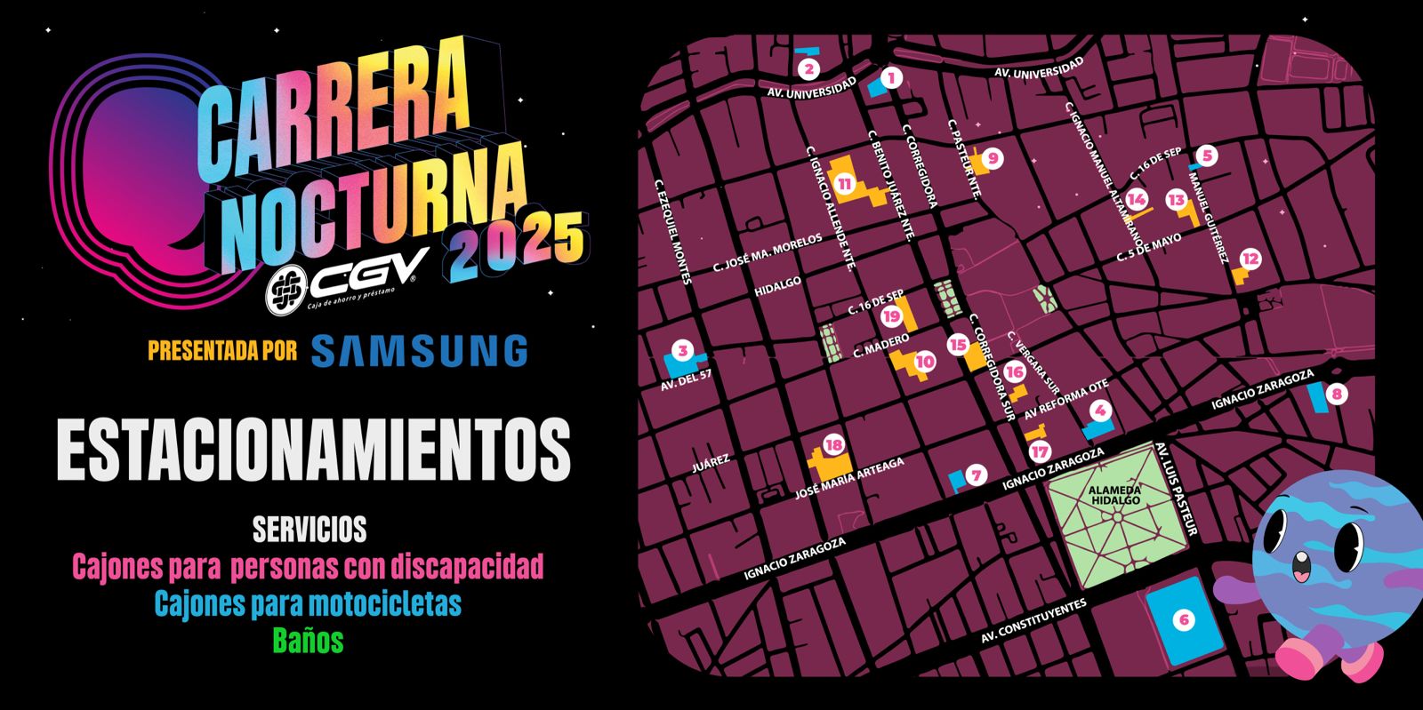 Imagen de Municipio de Querétaro facilita el acceso al Centro Histórico con 19 estacionamientos para la Carrera Nocturna 8
