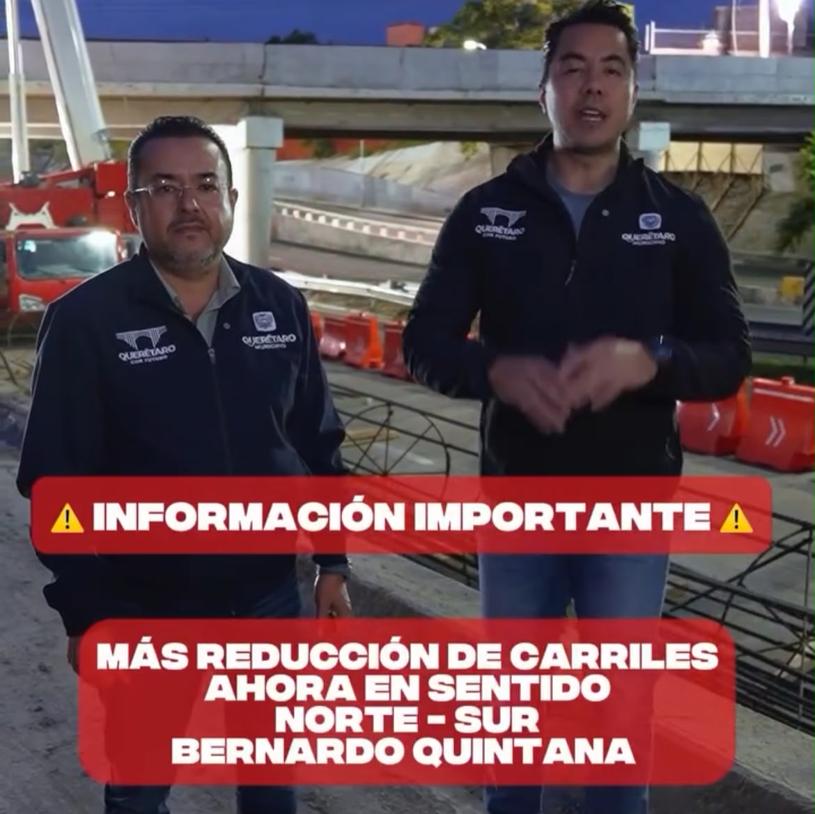 Imagen de Informa Felifer Macías nueva reducción de carriles en Bernardo Quintana por obra del Tren México-Querétaro 1